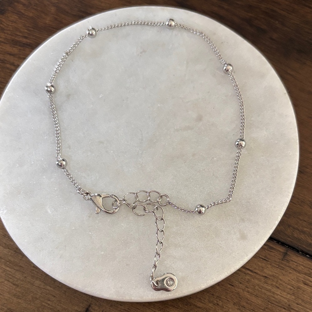 Nordstrom Silver Beaded Chain Bracelet